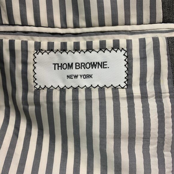 THOM BROWNE Size 40 Grey Tweed 3 button Sport Coat - Picture 5 of 7